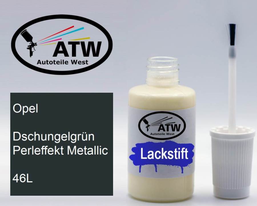 Opel, Dschungelgrün Perleffekt Metallic, 46L: 20ml Lackstift, von ATW Autoteile West.